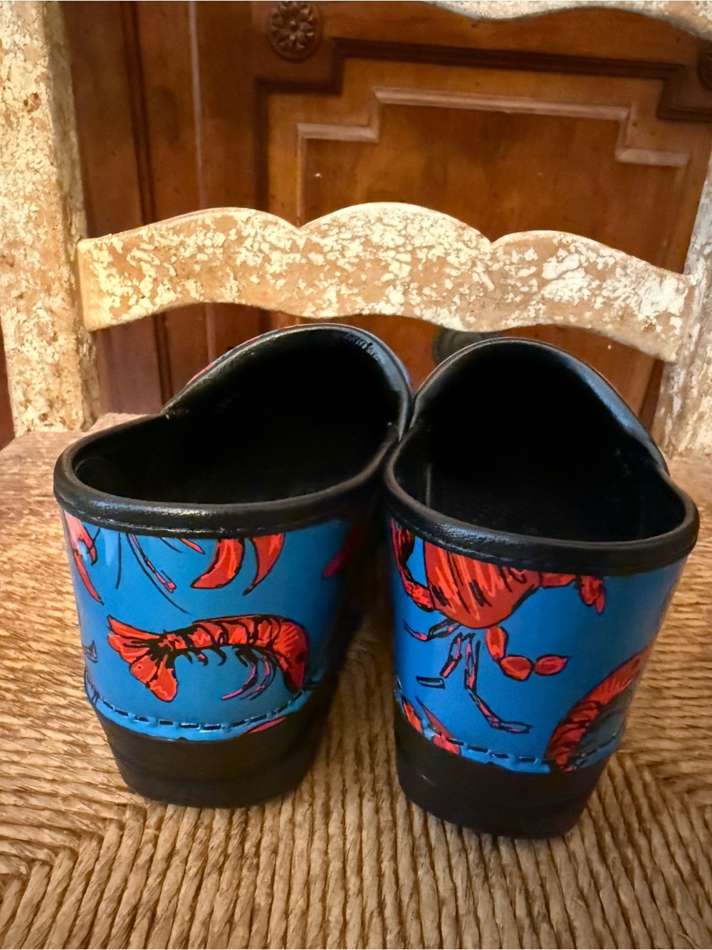 Dansko Blue Red Lobster Clogs - Picture 5 of 7